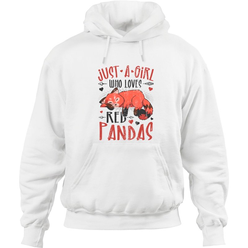 Juste une fille qui aime les pandas rouges Hoodie unisexe — Sweats à capuche pour hommes