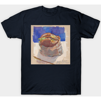 Cheeseburger Men's T-Shirt in Royal Blue — Mens T Shirts