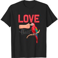 Love Hurts Macaw Parrot Cage Bird T-shirt for Men — Mens T Shirts