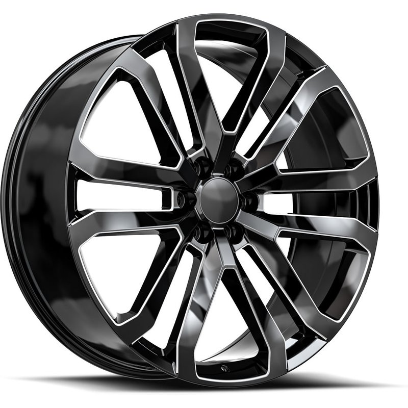 O.E. Revolution D-37 Gloss Black Milled Wheels - 24x10 - 6x139.7