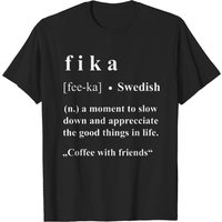Fika Sweden Coffee Dictionary T-shirt for Men