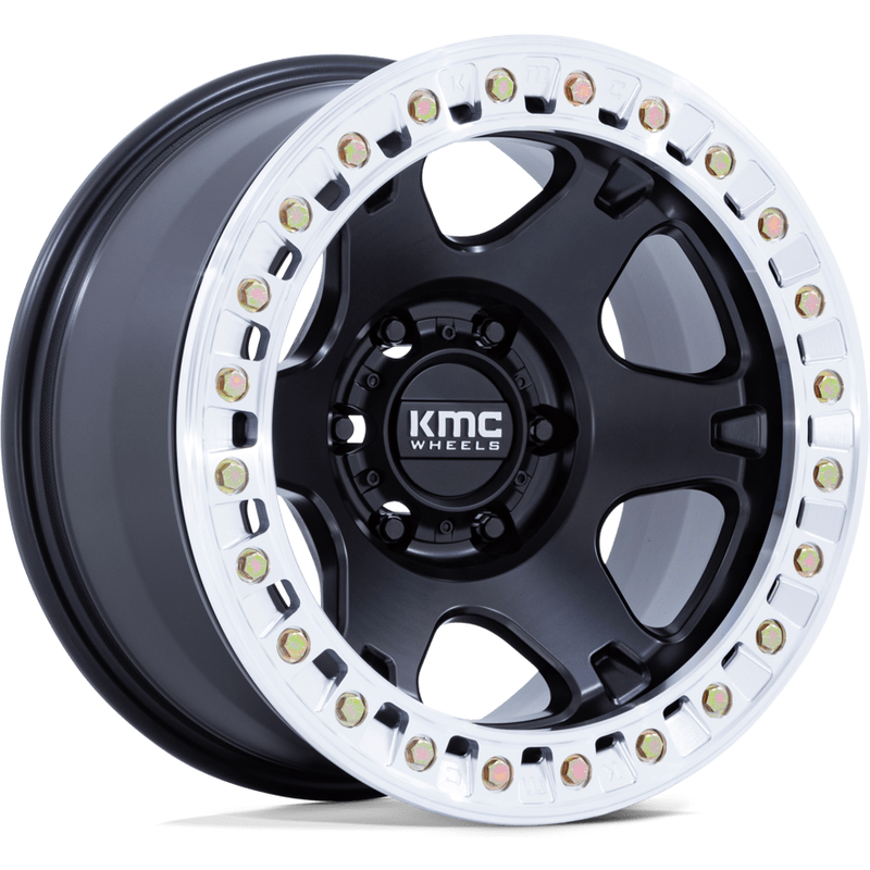 Roues KMC KM238 VI Beadlock Noir Satiné 17x9 5x127 -38 Offset