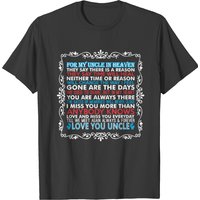 For My Uncle In Heaven Love You Uncle T-Shirt for Men — Mens T Shirts