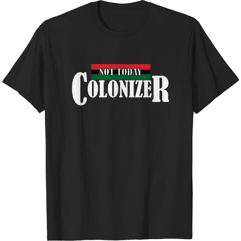 T-shirt Not Today Colonizer pour hommes en noir — T-shirts pour hommes
