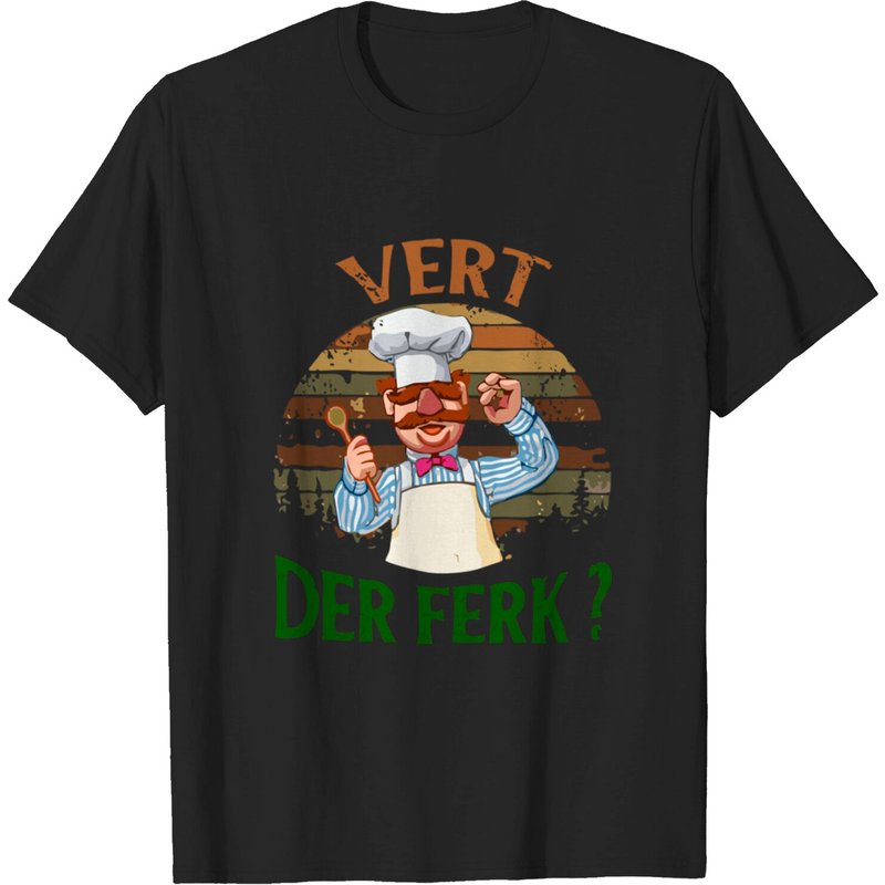 The Swedish Chef - Vert Der Ferk - T-shirt Noir pour Hommes — T-shirts pour hommes