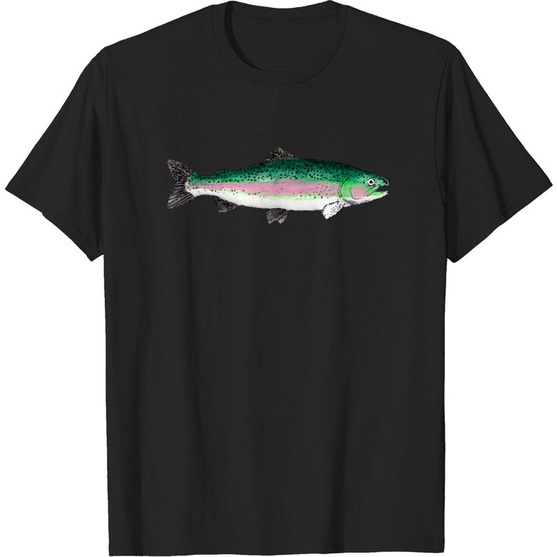Rainbow Trout Men's T-Shirt - Black — Mens T Shirts