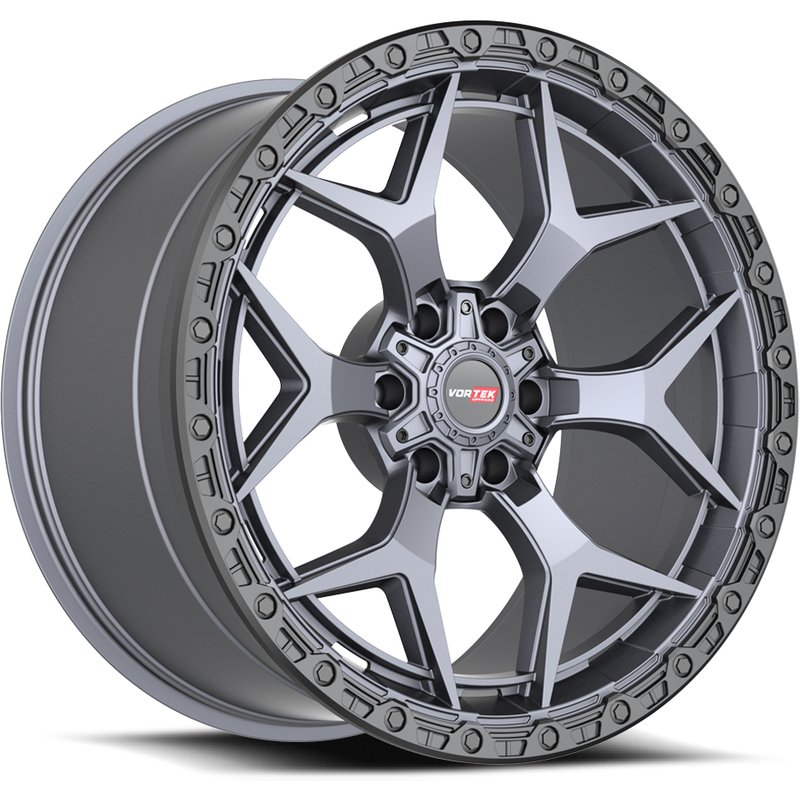 Vortek Off-Road VRT-603 Titanium Wheel with Black Finish 17x9 — Wheels & Rims
