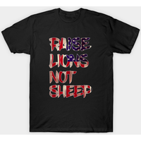 T-shirt pour hommes Raise Lions Not Sheep en noir — T-shirts pour hommes