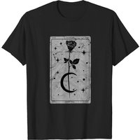 T-shirt Occult Tarot Karte La Luna Gothic Moon Rose pour hommes — T-shirts pour hommes