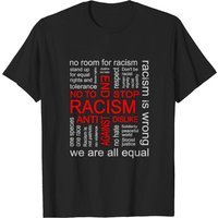 T-shirt End Racism pour hommes en noir