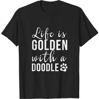 T-shirt Life Is Golden With A Doodle pour hommes — T-shirts pour hommes