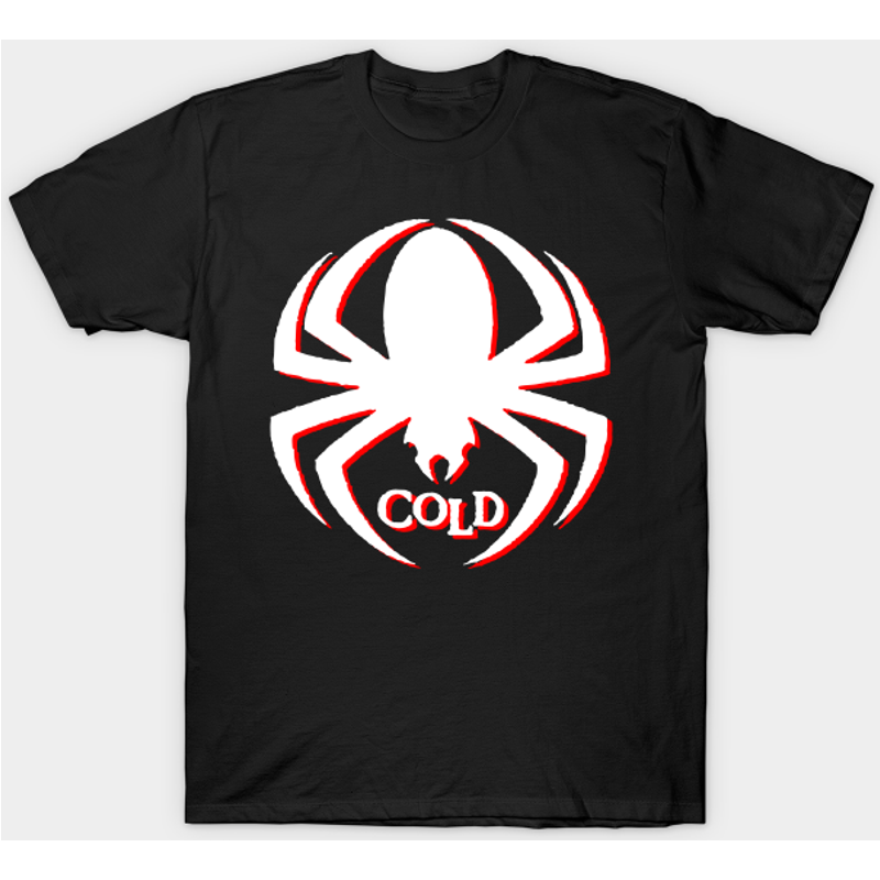 T-shirt Spider Cold Musicien pour Hommes en Noir