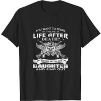 Father (2) Mess With My Daughter And Find Out - Dad T-Shirt — Mens T Shirts
