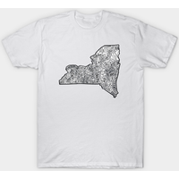 T-shirt pour hommes avec carte de l'État de New York — T-shirts pour hommes