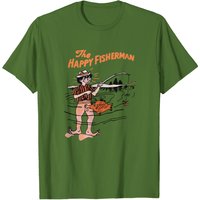T-Shirt pour hommes The Happy Fisherman en royal — T-shirts pour hommes