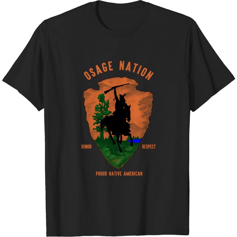T-shirt Osage Nation Tribe Honneur et Respect Flèche Vintage