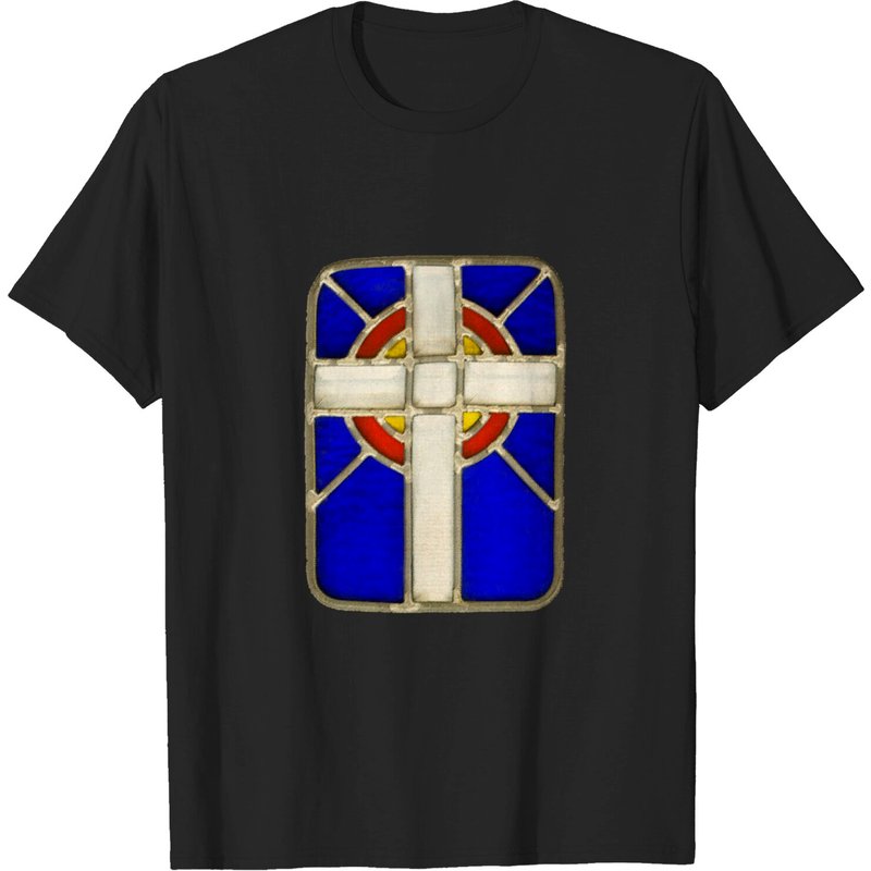 Christian Cross Tapestry Men's T-Shirt in Black — Mens T Shirts
