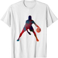 T-Shirt Joueur de Basketball pour Hommes en Couleur Royale