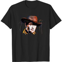 T-shirt John Wayne-The Man pour hommes - Noir — T-shirts pour hommes