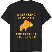 T-shirt pour hommes Wrestling et Pizza — T-shirts pour hommes