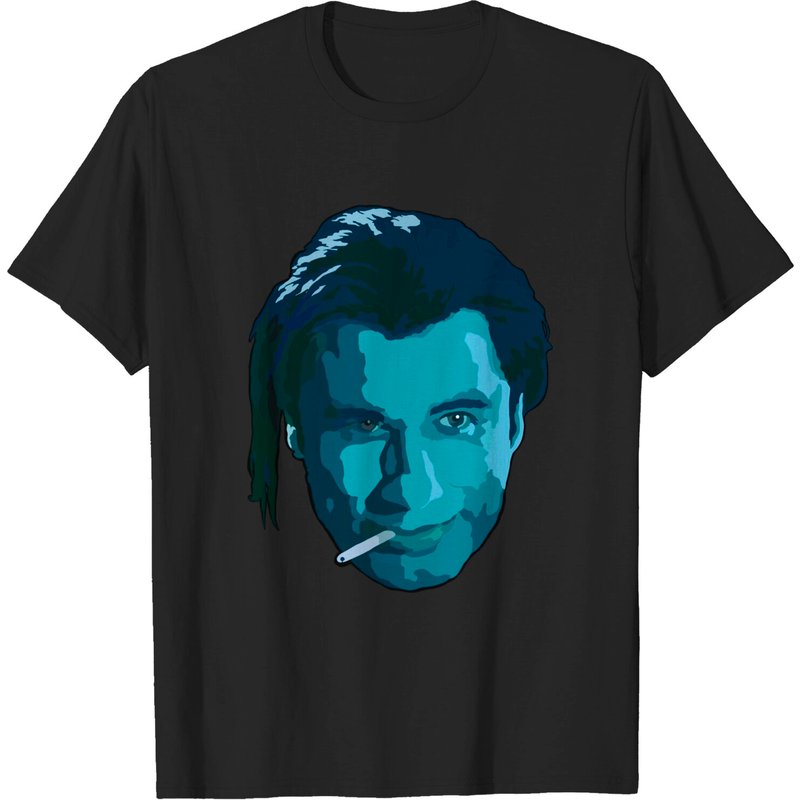 Pulp Fiction Vincent Vega John Travolta Portrait T-Shirt for Men