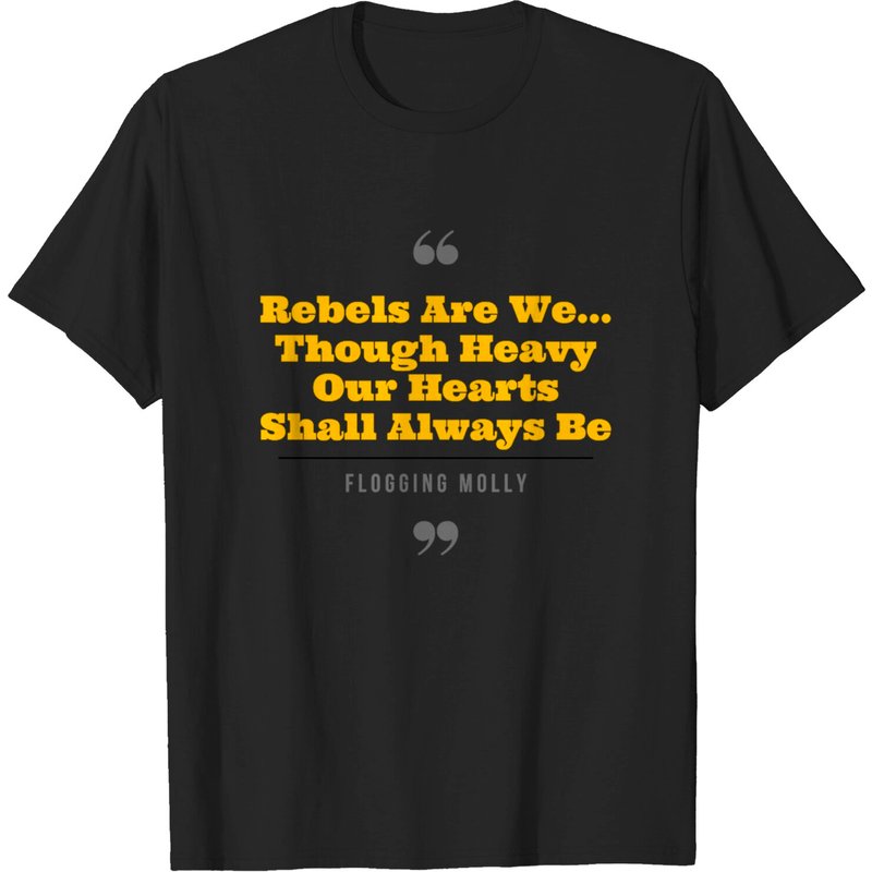 T-shirt Flogging Molly Rebels pour hommes - Noir — T-shirts pour hommes