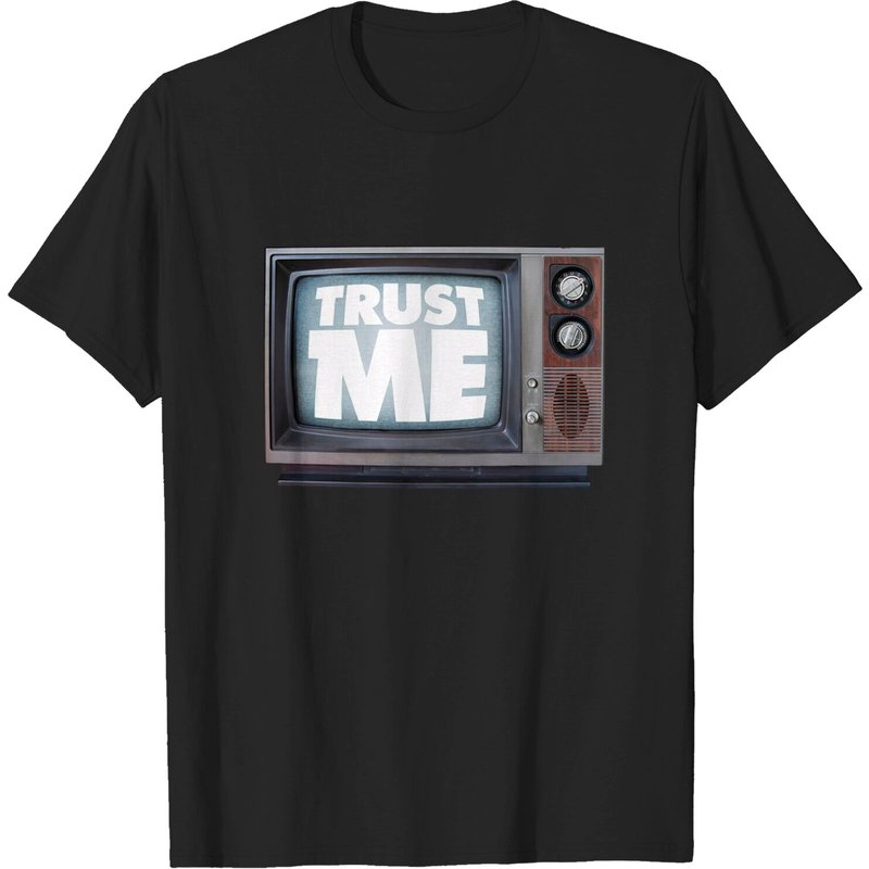 T-shirt noir pour hommes Trust Me TV — T-shirts pour hommes