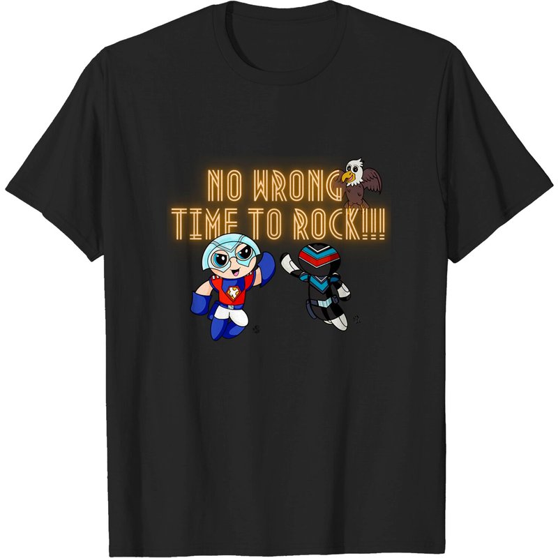 Peacemaker Men's T-Shirt - No Wrong Time To Rock - Black — Mens T Shirts