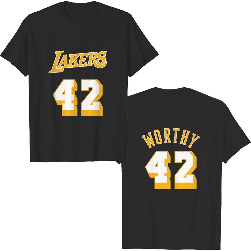 T-shirt James Worthy Jersey pour hommes - Noir — T-shirts pour hommes
