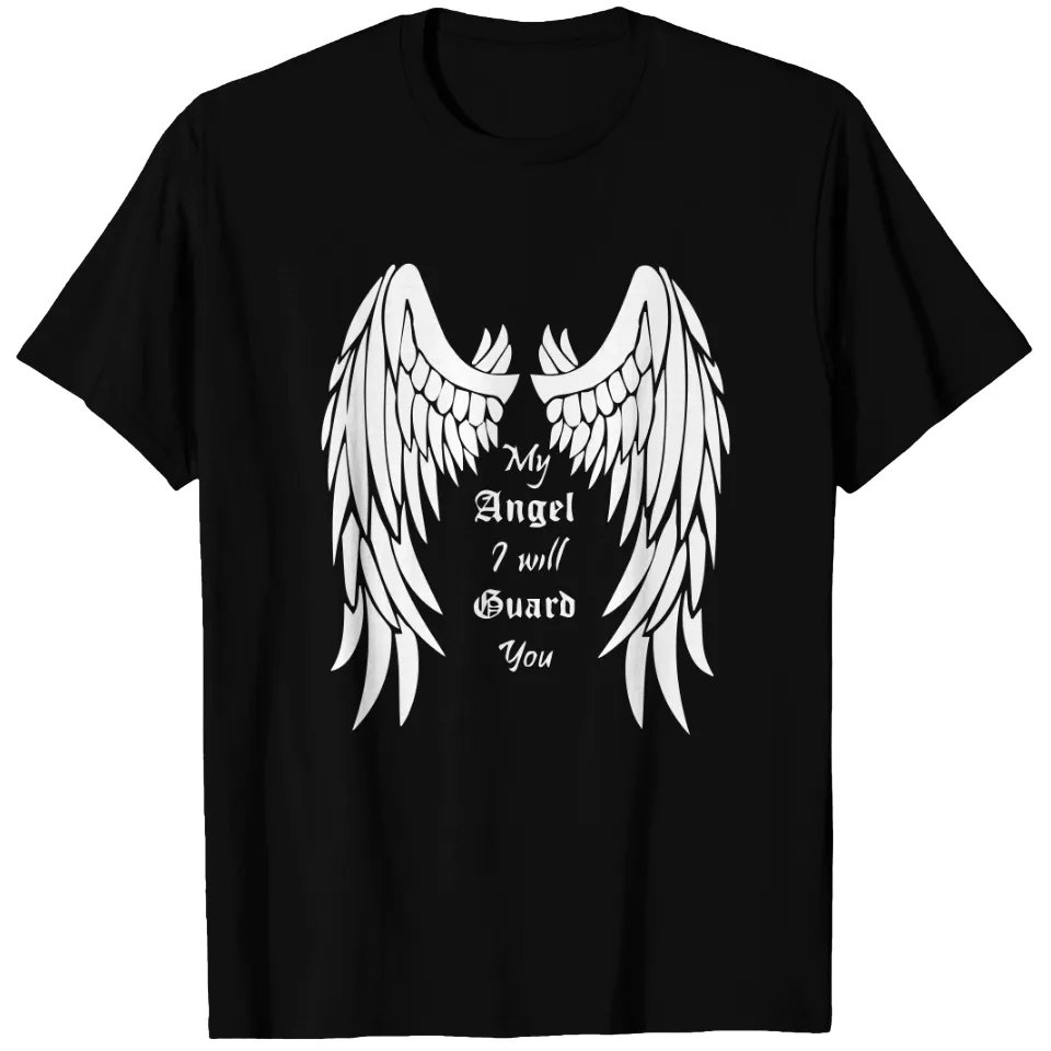 Angel Wings Quotes Men's T-Shirt — Mens T Shirts