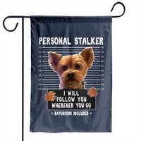 Personal Stalker Yorkie Garden Flags - Double-Sided Print — Decorative Flags