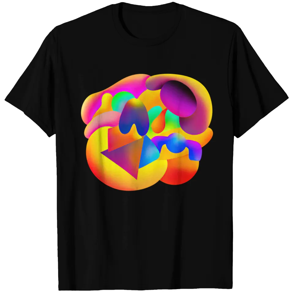 Abstract Multi Color Pattern Grunge T-Shirt for Men — Mens T Shirts