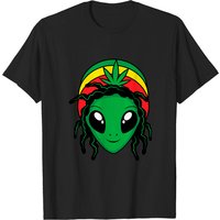 T-shirt pour hommes Rasta Alien en noir — T-shirts pour hommes