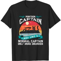 T-shirt Pontoon Captain pour hommes - Thème Super Drunker