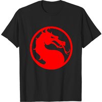 T-shirt pour hommes Mortal Kombat Dragon Rouge
