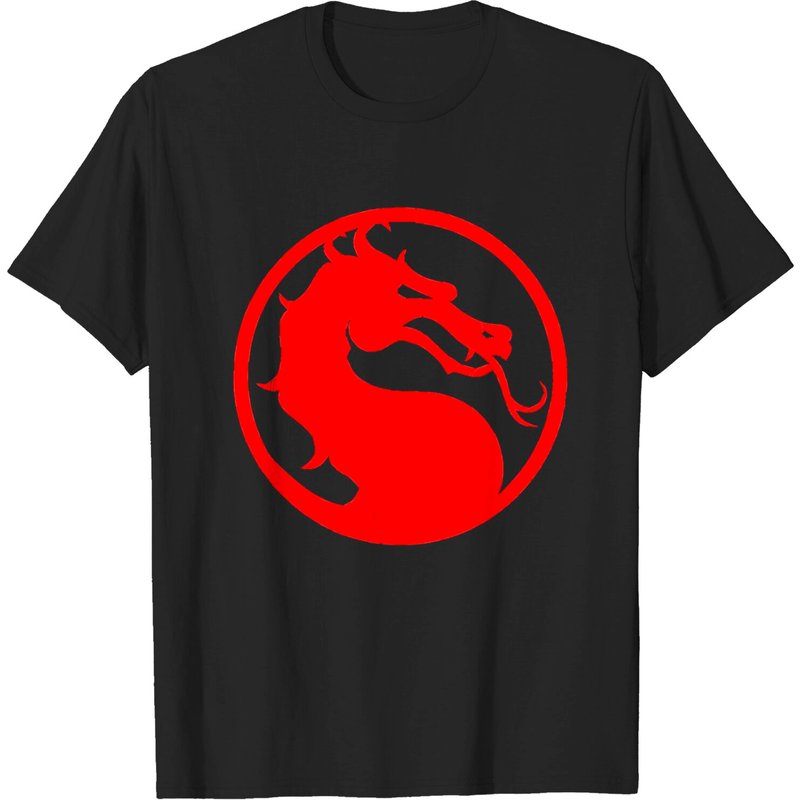 T-shirt pour hommes Mortal Kombat Dragon Rouge — T-shirts pour hommes