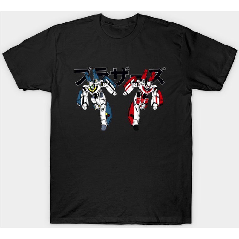We Are Brothers : T-shirt VF-1S Valkyrie x Autobot Jetfire — T-shirts pour hommes