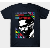 T-shirt pour hommes Malcolm X Day en bleu royal — T-shirts pour hommes