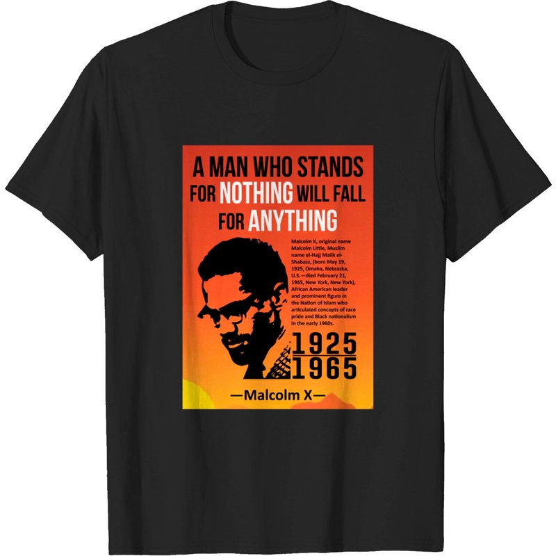 T-shirt pour homme Malcolm X Day - Noir — T-shirts pour hommes