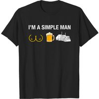 T-shirt I'm A Simple Man pour hommes en noir — T-shirts pour hommes
