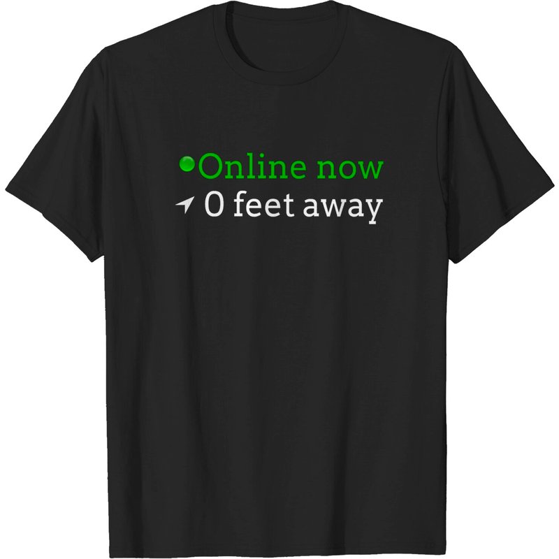T-shirt Online Now - Rencontres en ligne pour hommes en noir — T-shirts pour hommes