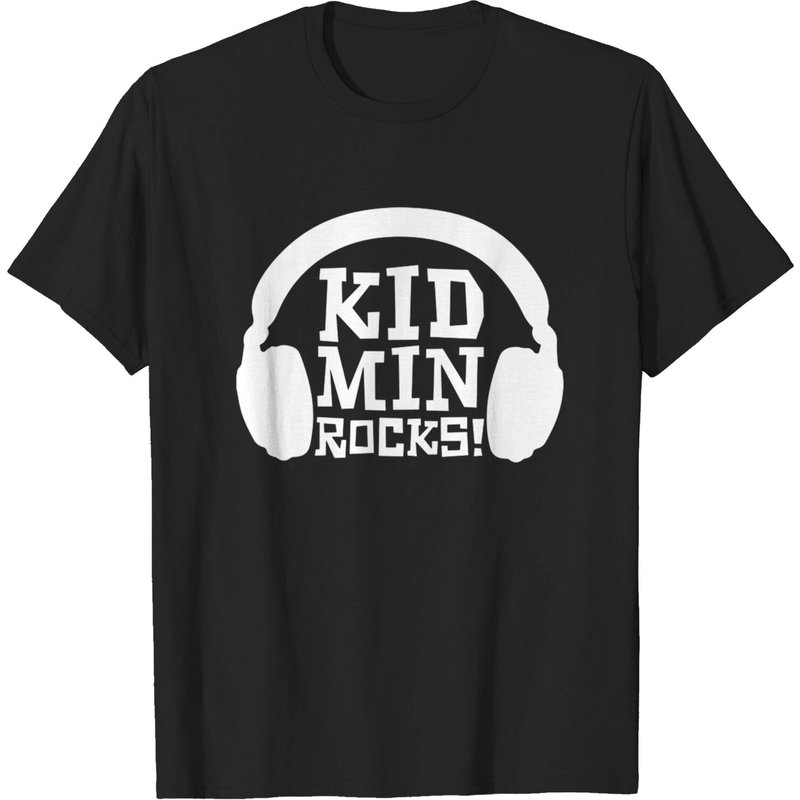 T-shirt KidMin Rocks! Église pour hommes en noir