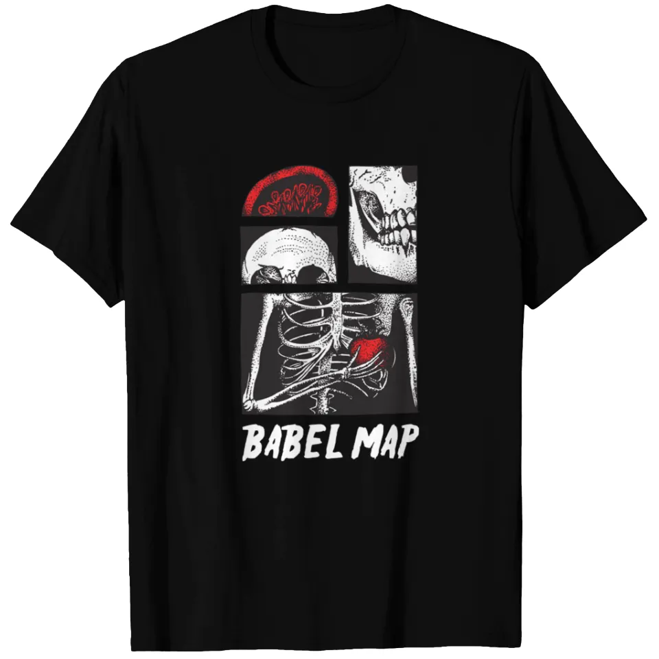 T-shirt Babel Map pour hommes en noir