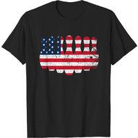 T-shirt Bowling Drapeau Américain 4 Juillet pour Hommes