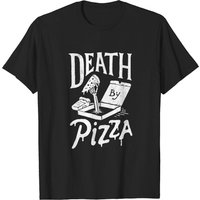 T-shirt Humor Death By Pizza pour hommes
