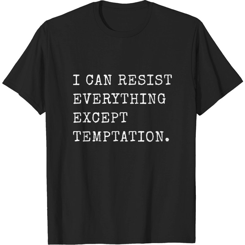 T-shirt Oscar Wilde Humor pour hommes en noir — T-shirts pour hommes