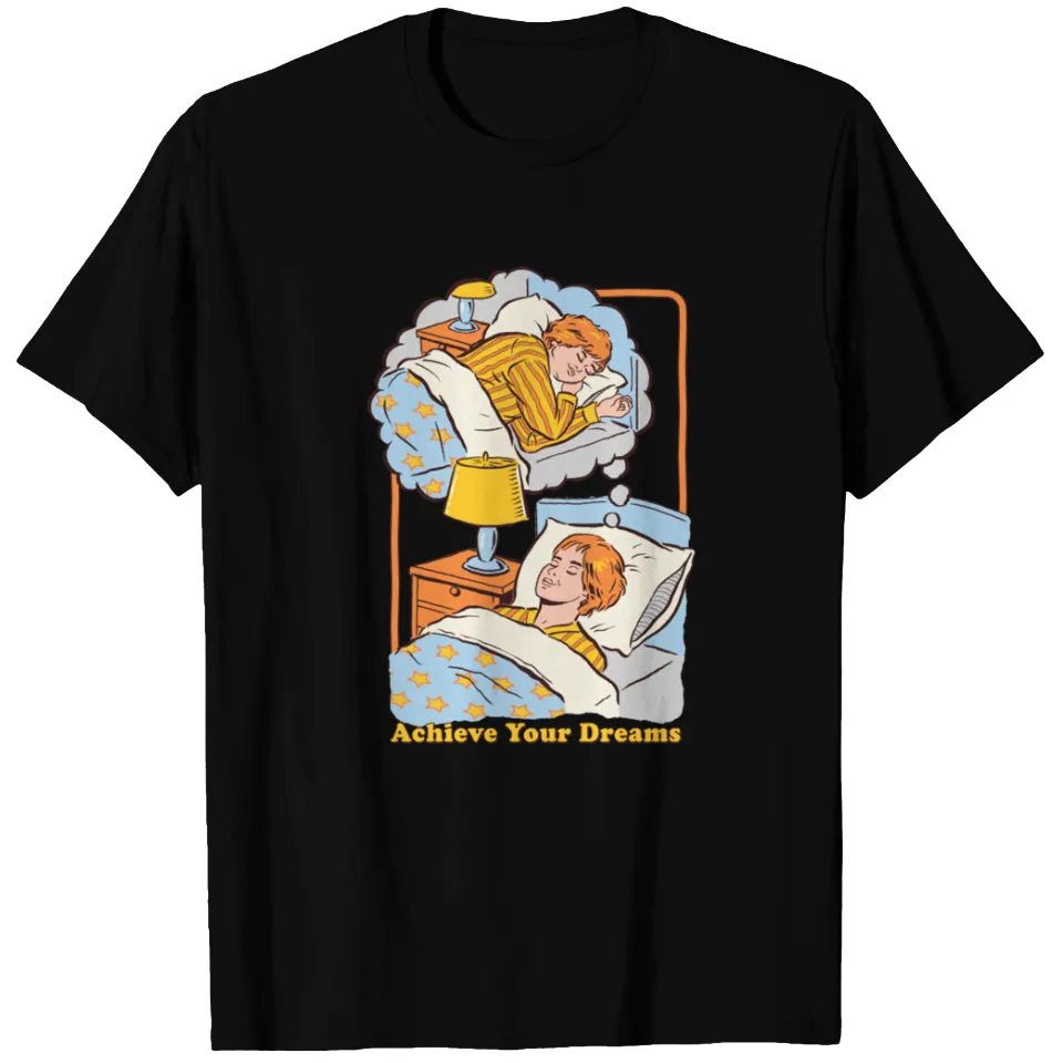 T-shirt Achieve Your Dreams Sleep pour hommes noir — T-shirts pour hommes
