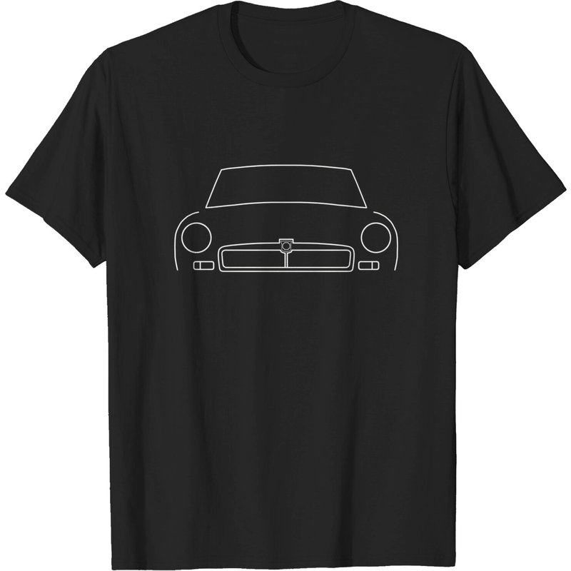 T-shirt MGB avec graphique de contour de voiture classique — T-shirts pour hommes