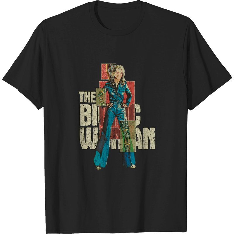 T-shirt pour hommes The Bionic Woman en noir — T-shirts pour hommes