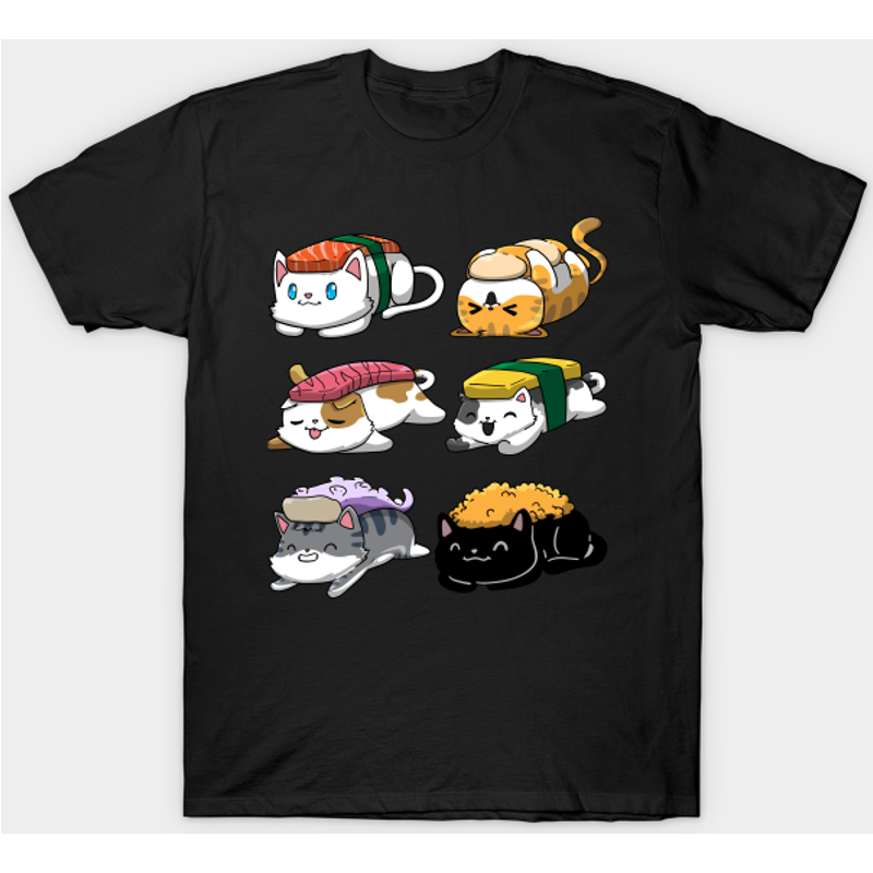 Sushi Cat Anime - Sushi T-Shirt for Men — Mens T Shirts
